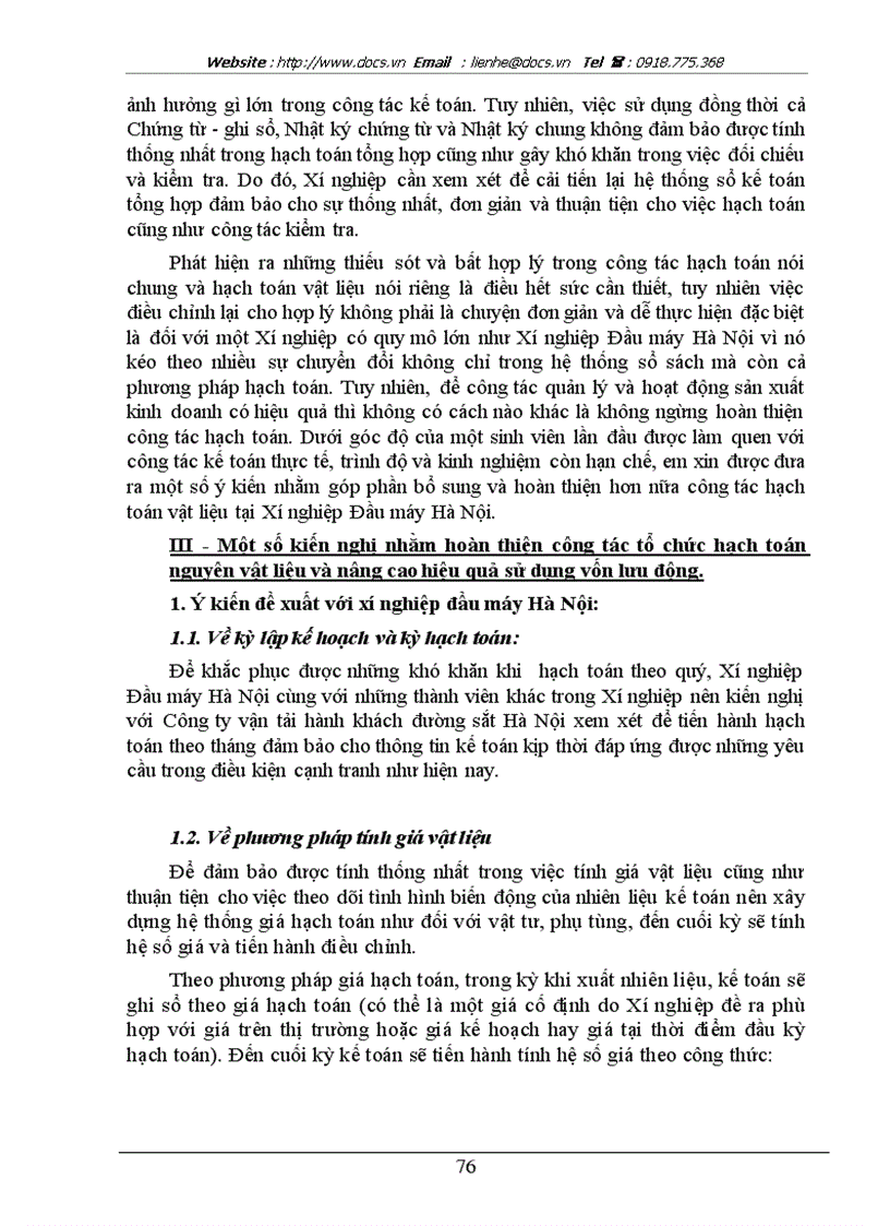 image for page Tổ chức kế toán nguyên vật liệu với việc nâng cao hiệu quả sử dụng vốn lưu động tại xí nghiệp đầu máy hà nội