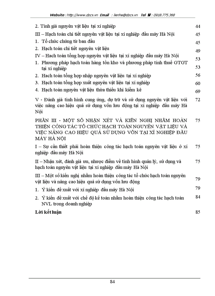 image for page Tổ chức kế toán nguyên vật liệu với việc nâng cao hiệu quả sử dụng vốn lưu động tại xí nghiệp đầu máy hà nội
