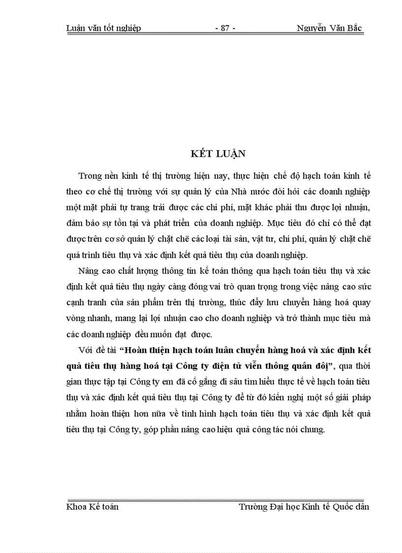 image for page Hoàn thiện công tác hạch toán lưu chuyển hàng hoá và xác định kết quả tiêu thụ hàng hoá tại Công ty Điện tử Viễn thông Quân đội
