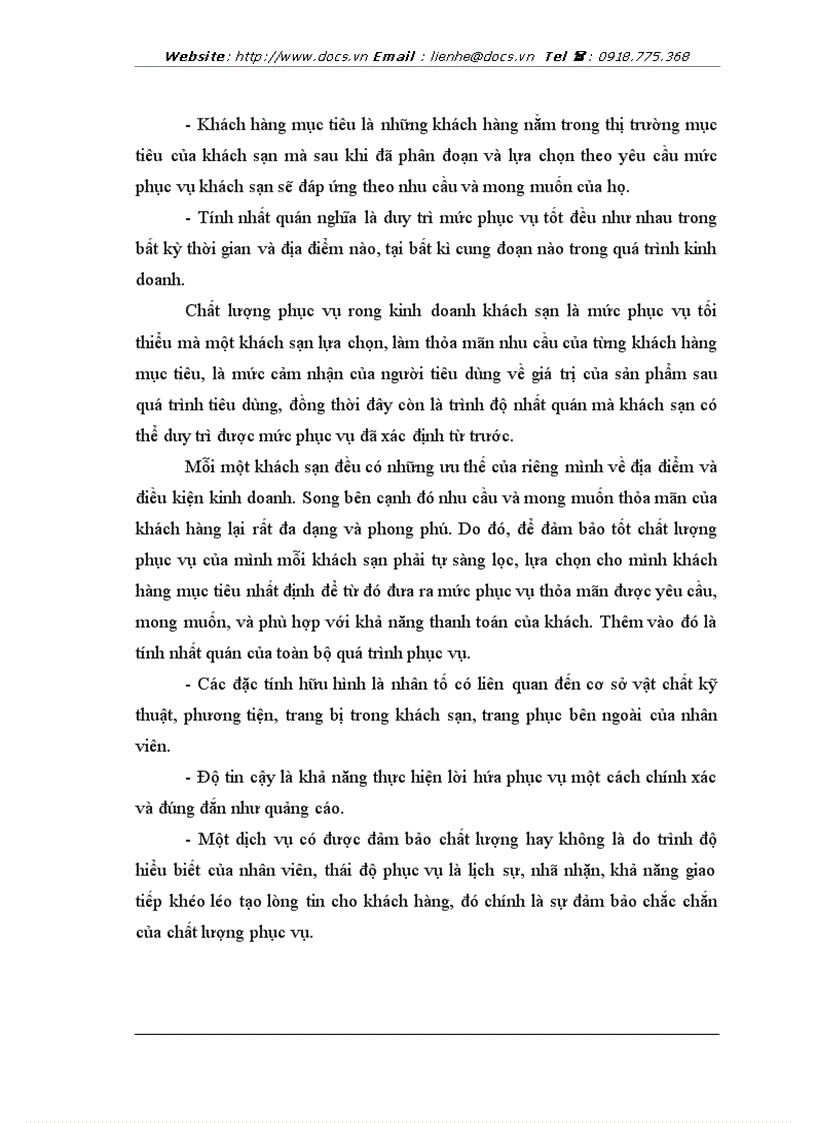 image for page Chất lượng phục vụ phương hướng và biện pháp nâng cao chất lượng phục vụ tại công ty khách sạn du lịch kim liên