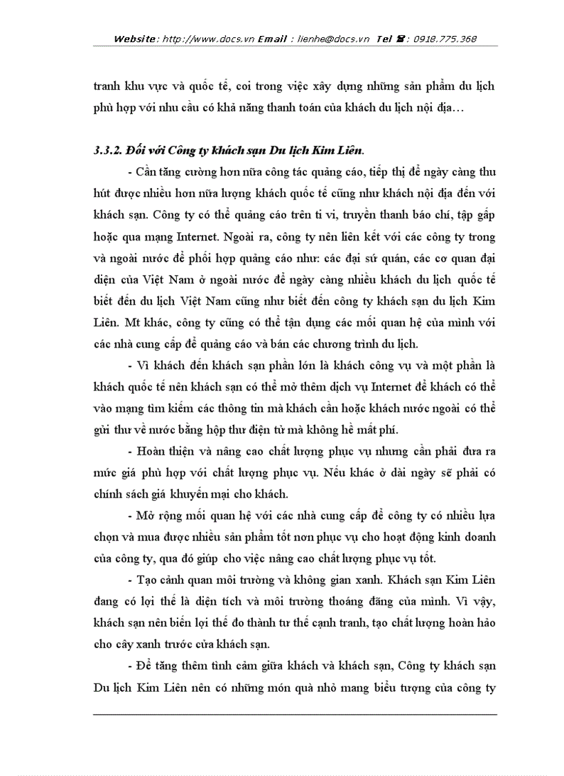image for page Chất lượng phục vụ phương hướng và biện pháp nâng cao chất lượng phục vụ tại công ty khách sạn du lịch kim liên