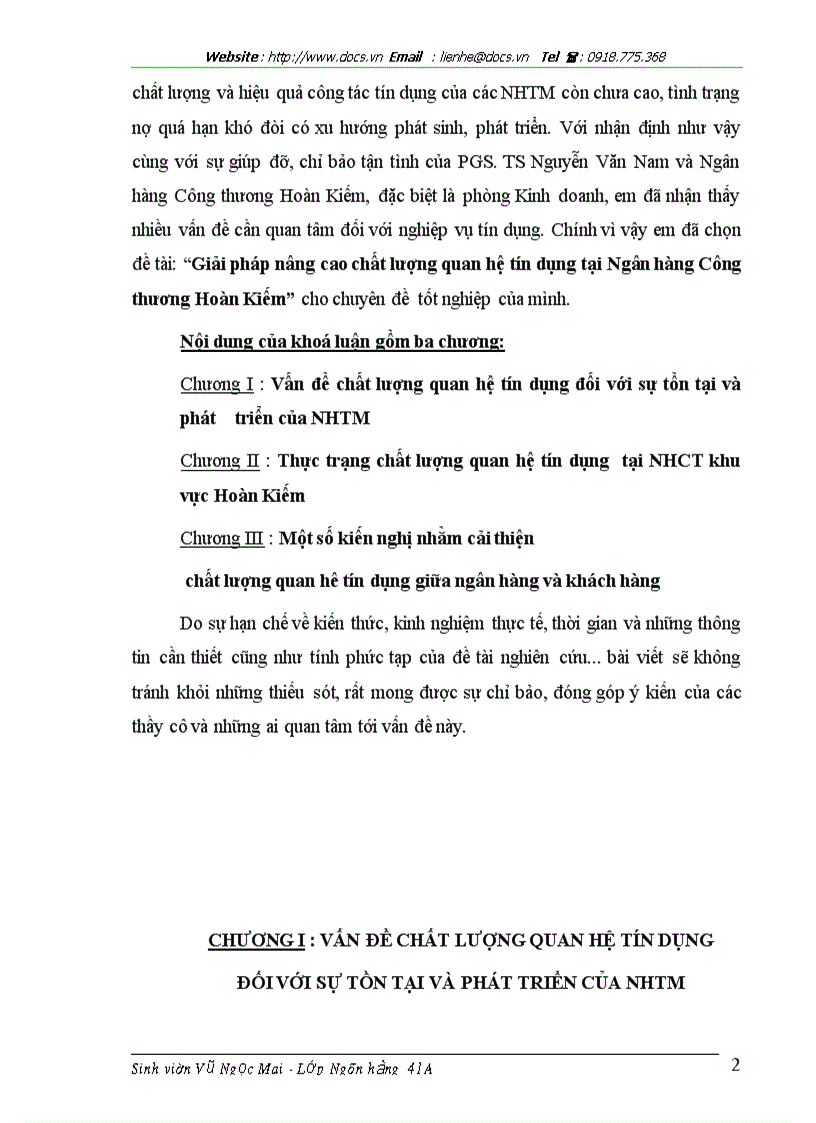 image for page Giải pháp nâng cao chất lượng quan hệ tín dụng tại Ngân hàng Công thương Hoàn Kiếm