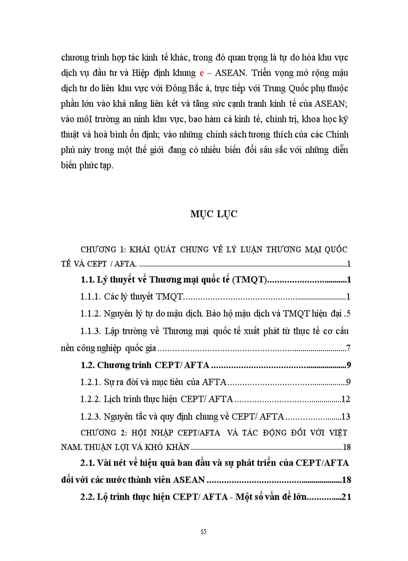 image for page Lý luận thương mại quốc tế và cept afta