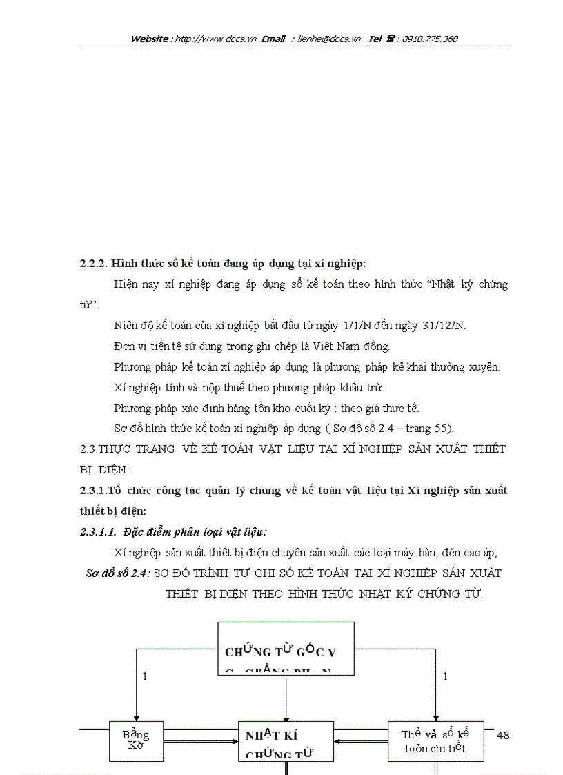 image for page Tổ chức công tác kế toán nguyên vật liệu tại xí nghiệp sản xuất thiết bị điện