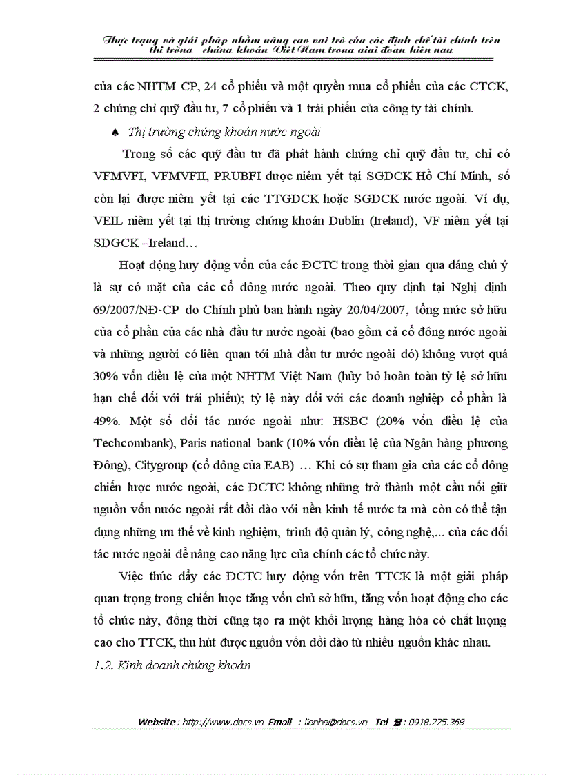 image for page Thực trạng và và giải pháp nhằm nâng cao vai trò của các định chế tài chính trên thị trường chứng khoán Việt Nam trong giai đoạn hiện nay
