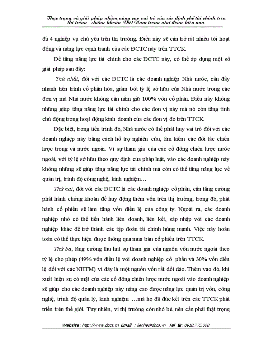 image for page Thực trạng và và giải pháp nhằm nâng cao vai trò của các định chế tài chính trên thị trường chứng khoán Việt Nam trong giai đoạn hiện nay