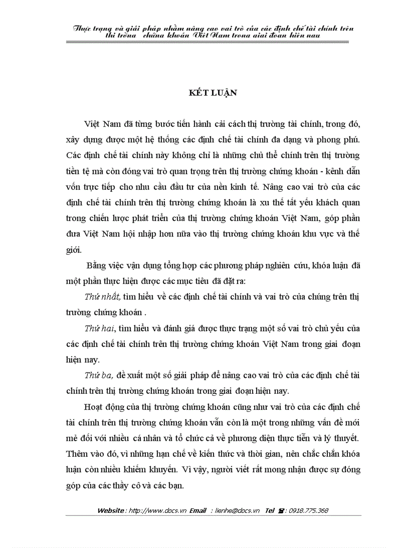 image for page Thực trạng và và giải pháp nhằm nâng cao vai trò của các định chế tài chính trên thị trường chứng khoán Việt Nam trong giai đoạn hiện nay