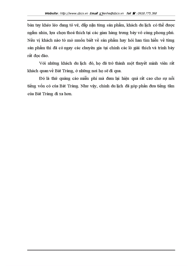 image for page Thực trạng phát triển của làng gốm sứ bát tràng và một số giải pháp để phát triển du lịch tại làng gốm sứ bát tràng