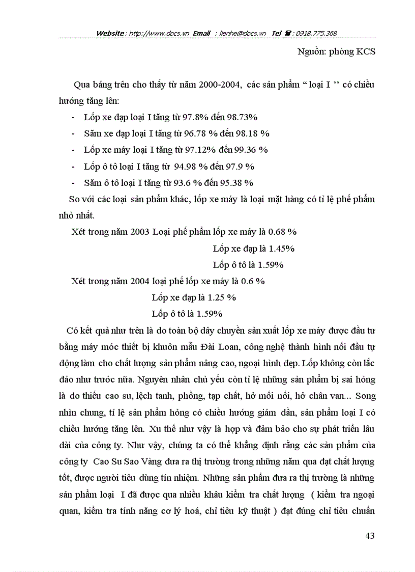 image for page Chất lượng sản phẩm và quản trị chất lượng sản phẩm tại Công ty Cao Su Sao Vàng