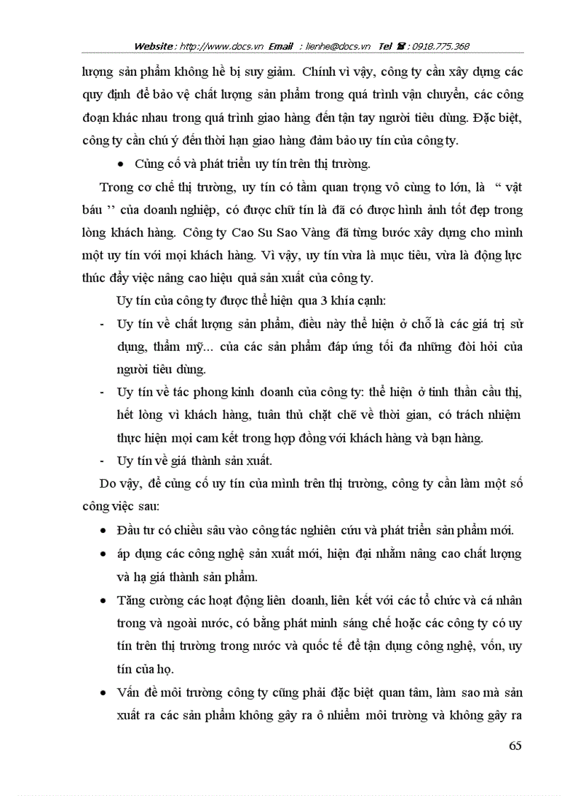 image for page Chất lượng sản phẩm và quản trị chất lượng sản phẩm tại Công ty Cao Su Sao Vàng