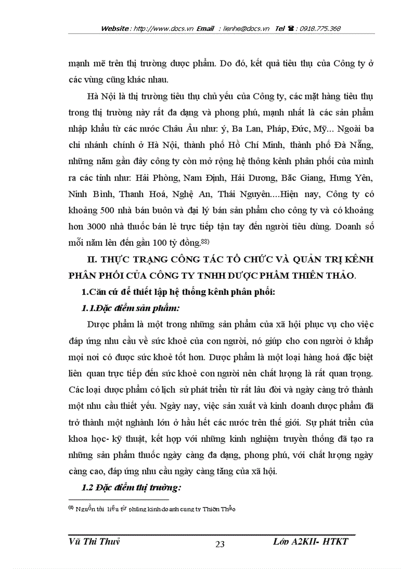 image for page Giải pháp hoàn thiện công tác tổ chức và quản trị kênh phân phối sản phẩm của công ty TNHH Dược phẩm Thiên Thảo