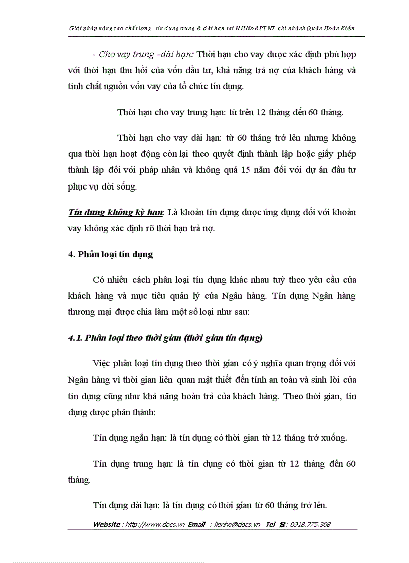 image for page Giải pháp nâng cao chất lượng tín dụng trung và dài hạn tại NHNo PTNT chi nhánh Quận Hoàn Kiếm