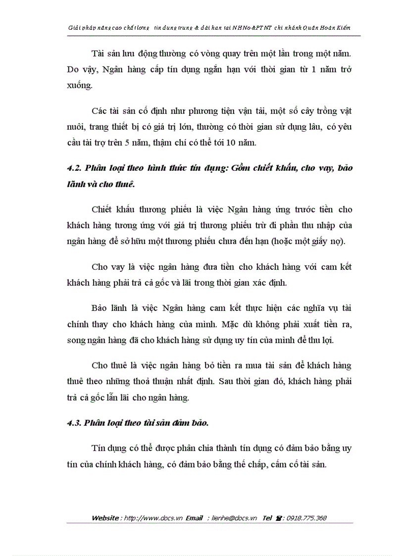 image for page Giải pháp nâng cao chất lượng tín dụng trung và dài hạn tại NHNo PTNT chi nhánh Quận Hoàn Kiếm