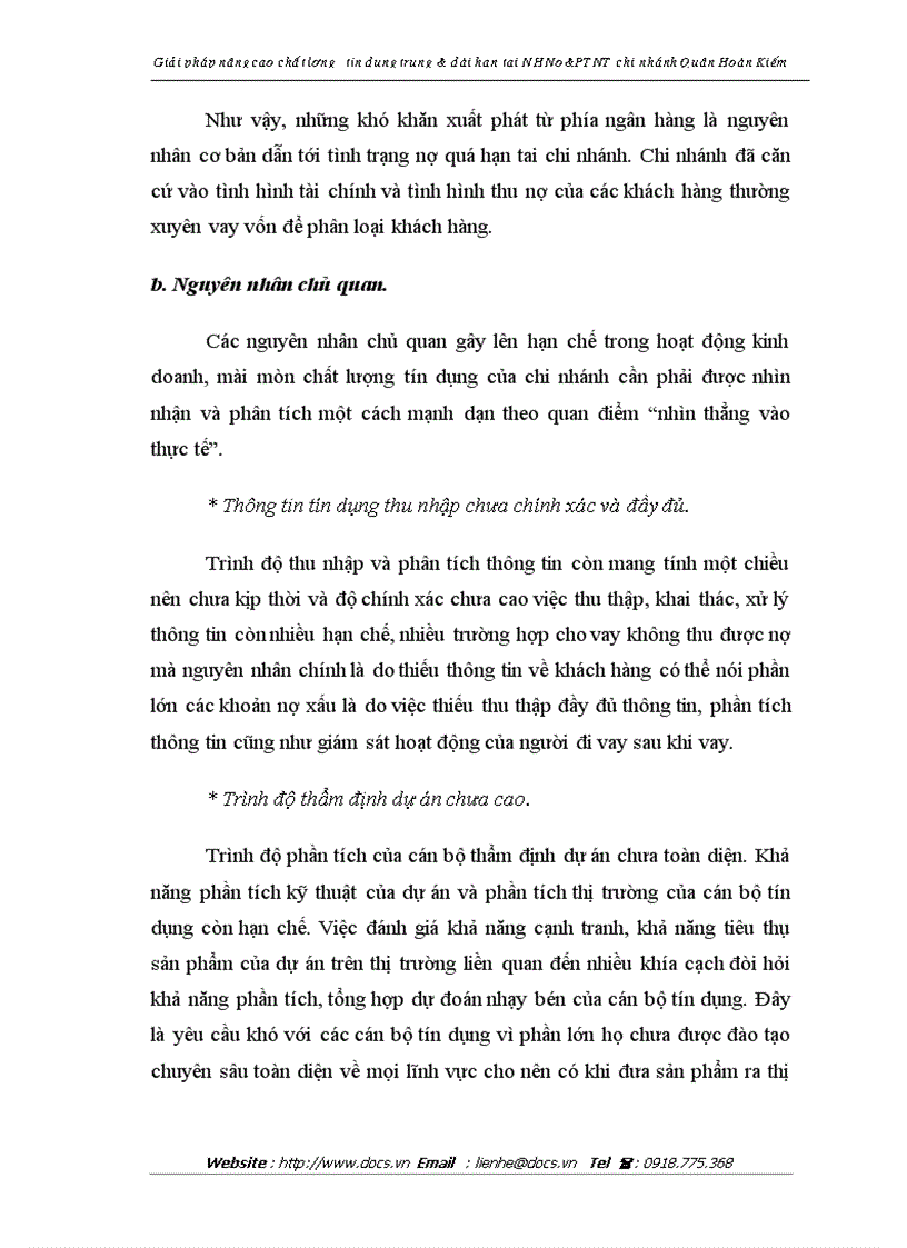 image for page Giải pháp nâng cao chất lượng tín dụng trung và dài hạn tại NHNo PTNT chi nhánh Quận Hoàn Kiếm