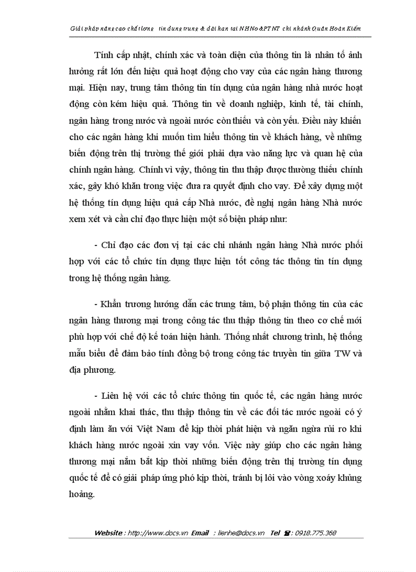 image for page Giải pháp nâng cao chất lượng tín dụng trung và dài hạn tại NHNo PTNT chi nhánh Quận Hoàn Kiếm