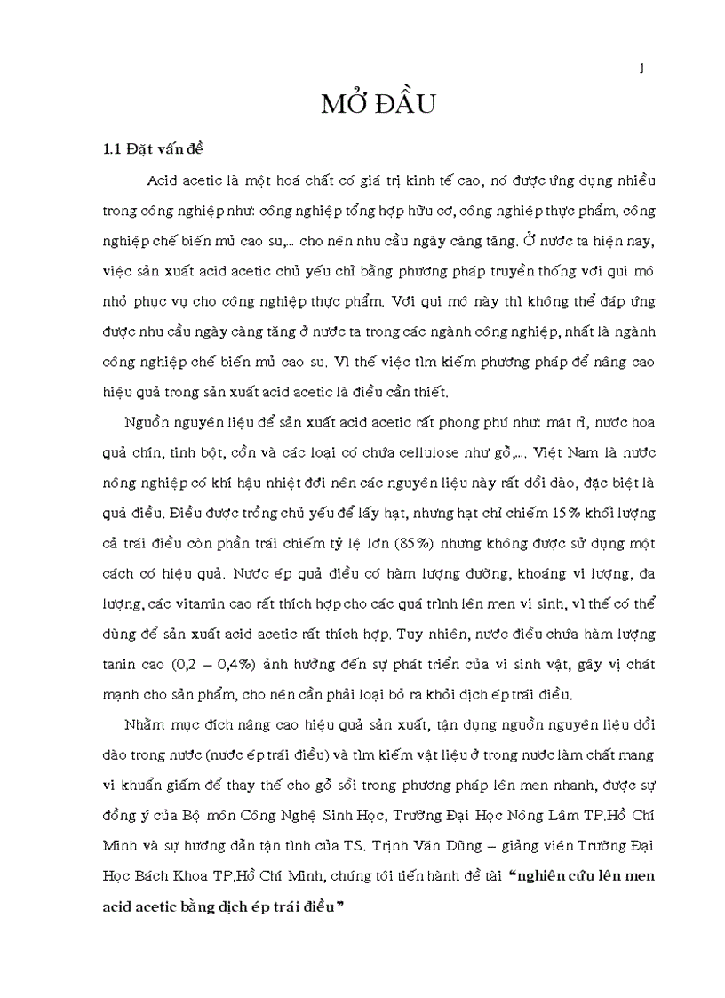 image for page Nghiên cứu lên men acid acetic bằng dịch ép trái điều