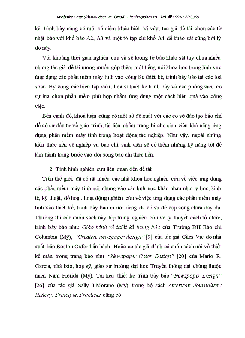 image for page Khả năng ứng dụng các phần mềm máy tính trong thiết kế trình bày báo in ở nước ta hiện nay