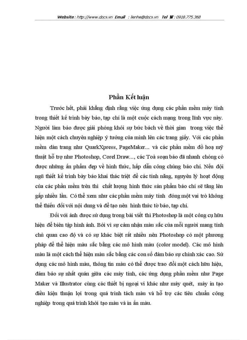image for page Khả năng ứng dụng các phần mềm máy tính trong thiết kế trình bày báo in ở nước ta hiện nay