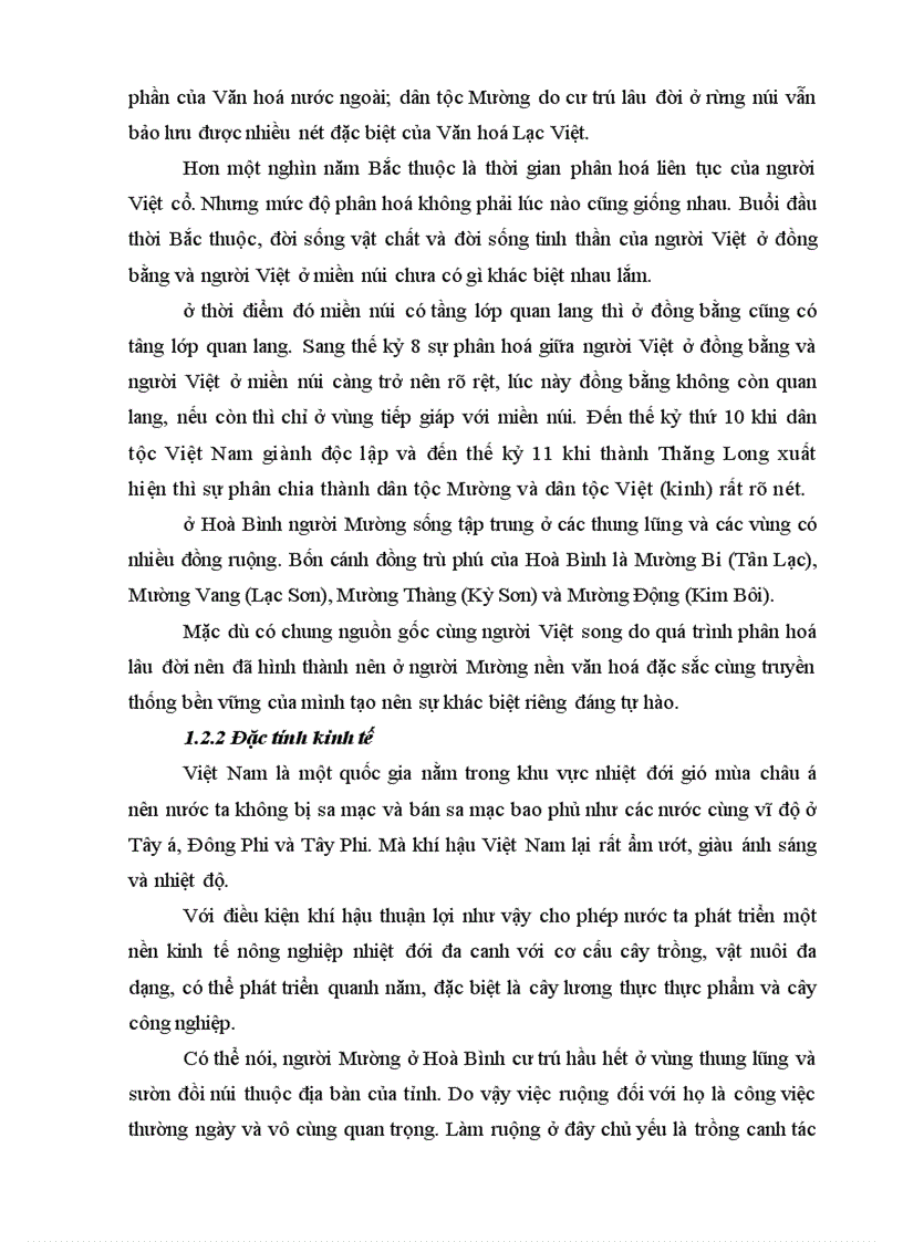 image for page Tiềm năng văn hoá Mường với việc phát triển du lịch của tỉnh Hoà Bình