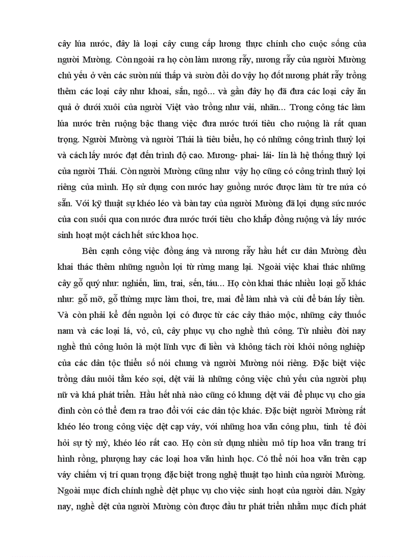 image for page Tiềm năng văn hoá Mường với việc phát triển du lịch của tỉnh Hoà Bình