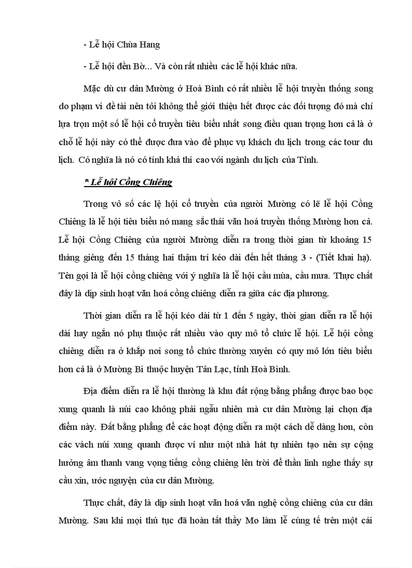 image for page Tiềm năng văn hoá Mường với việc phát triển du lịch của tỉnh Hoà Bình