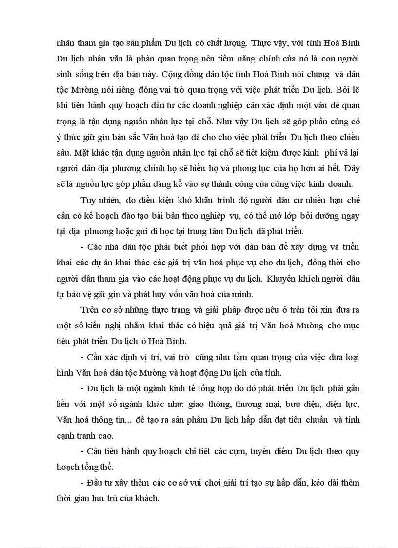 image for page Tiềm năng văn hoá Mường với việc phát triển du lịch của tỉnh Hoà Bình