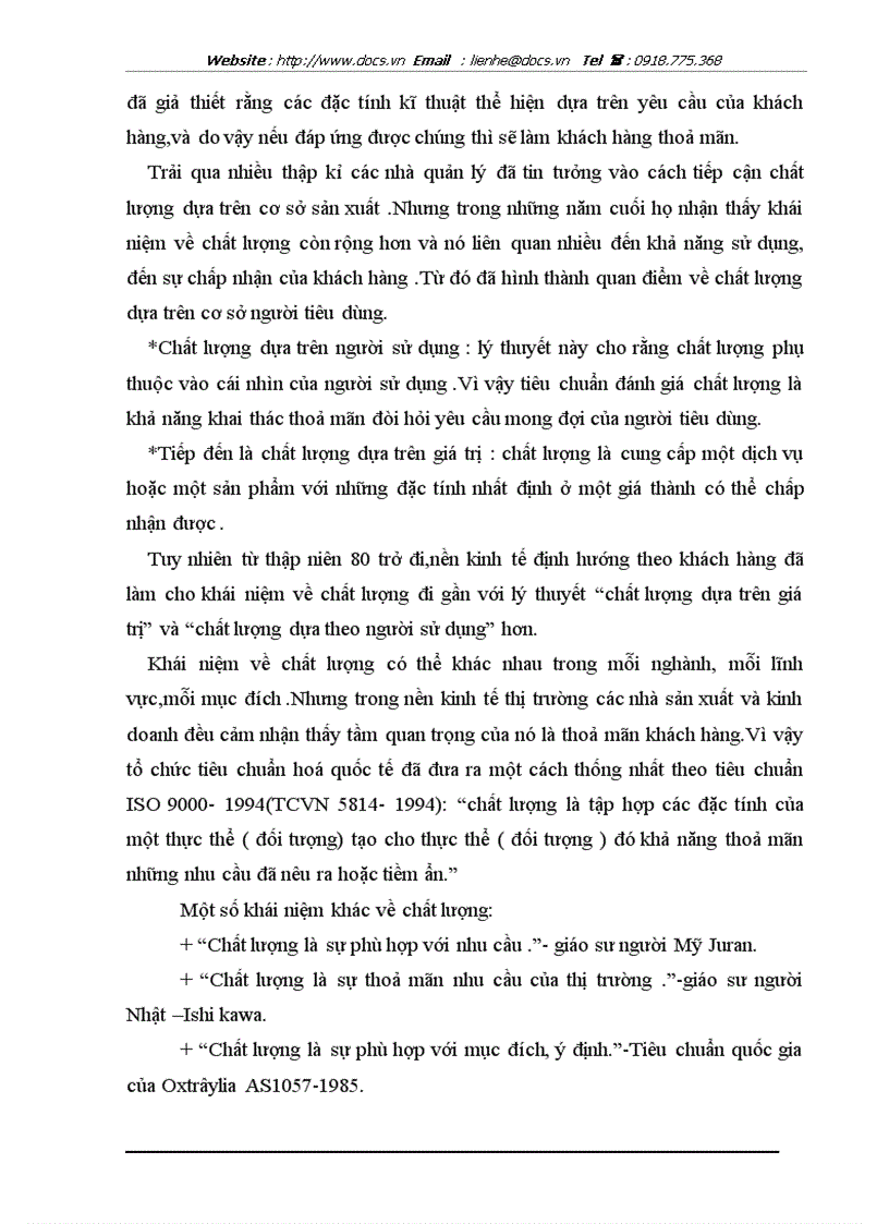 image for page Một số kiến nghị nhằn hoàn thiện chất lượng dịch vụ và tiến tới áp dụng hệ thống TQM tại công ty khách sạn du lịch Kim Liên