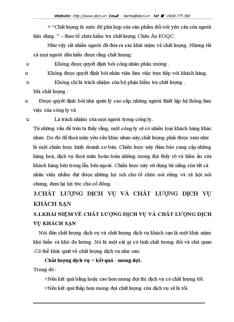 image for page Một số kiến nghị nhằn hoàn thiện chất lượng dịch vụ và tiến tới áp dụng hệ thống TQM tại công ty khách sạn du lịch Kim Liên