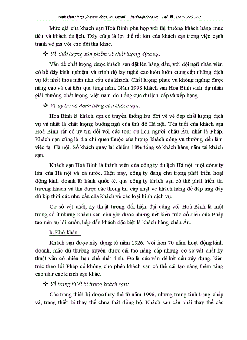 image for page Vận dụng một số phương pháp thống kê phân tích biến động doanh thu tại khách sạn Hoà Bình