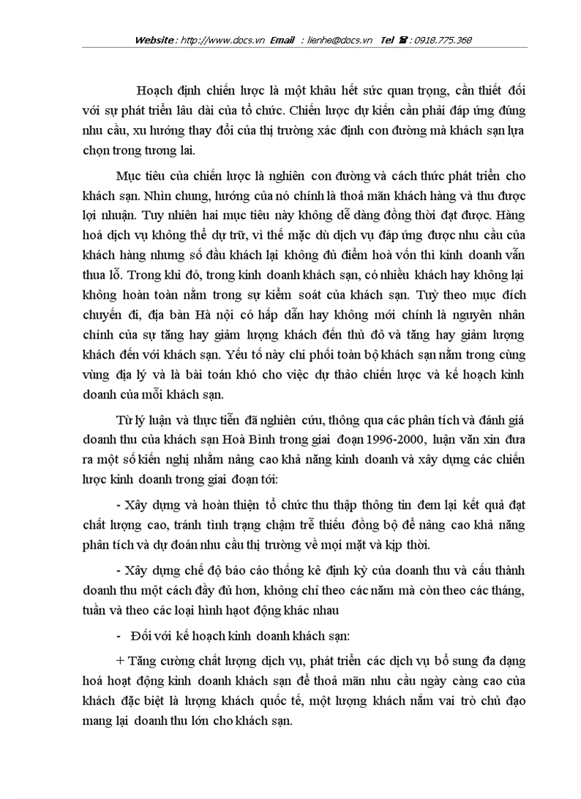 image for page Vận dụng một số phương pháp thống kê phân tích biến động doanh thu tại khách sạn Hoà Bình