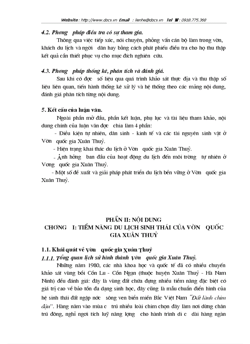 image for page Bước đầu nghiên cứu ảnh hưởng của hoạt động du lịch đến môi trường tự nhiên ở Vườn quốc gia Xuân Thuỷ Nam Định