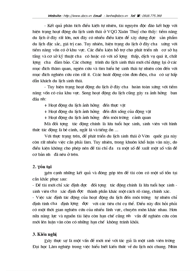 image for page Bước đầu nghiên cứu ảnh hưởng của hoạt động du lịch đến môi trường tự nhiên ở Vườn quốc gia Xuân Thuỷ Nam Định