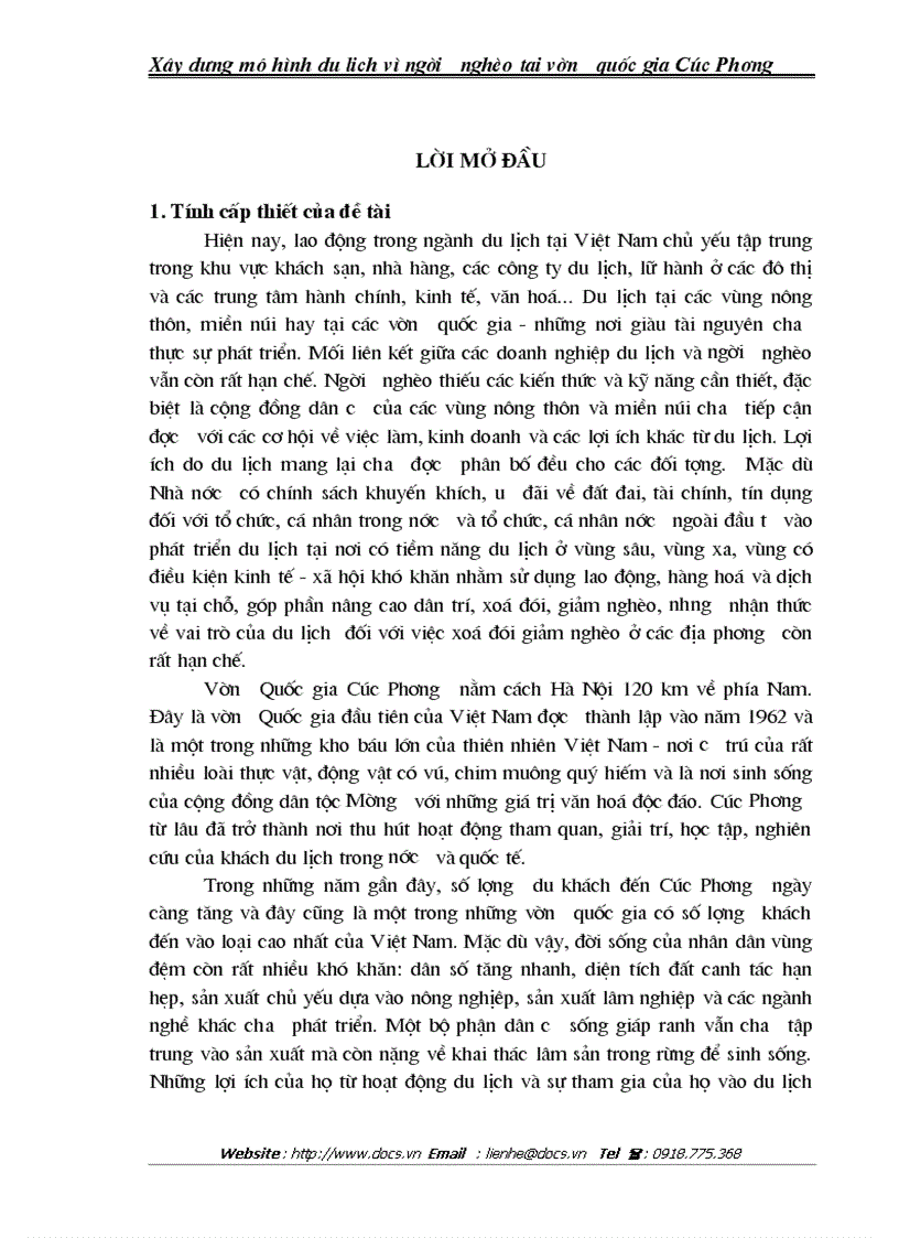 image for page Mô hình du lịch vì người nghèo tại vườn quốc gia Cúc Phương