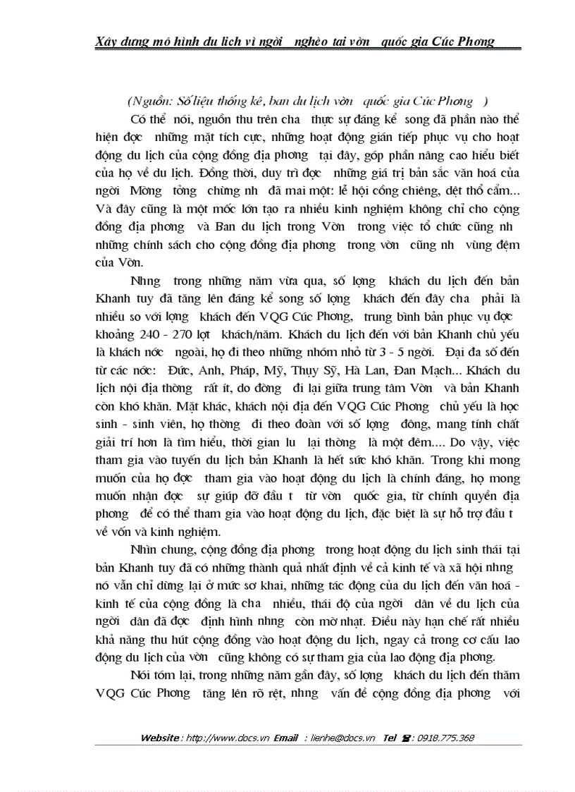 image for page Mô hình du lịch vì người nghèo tại vườn quốc gia Cúc Phương