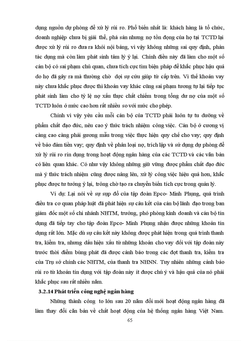 image for page Nâng cao chất lượng quản trị rủi ro tín dụng tại Ngân hàng thương mại cổ phần Sài Gòn