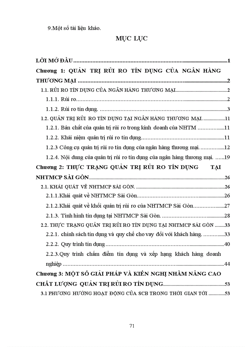 image for page Nâng cao chất lượng quản trị rủi ro tín dụng tại Ngân hàng thương mại cổ phần Sài Gòn