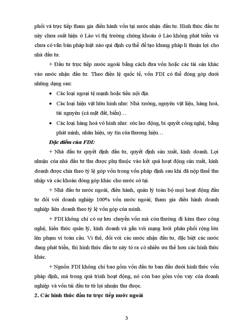 image for page Quản lý nhà nước về đầu tư trực tiếp nước ngoài tại tỉnh U Đôm Xay Cộng hoà dân chủ nhân dân Lào