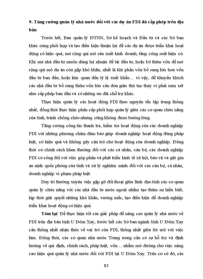 image for page Quản lý nhà nước về đầu tư trực tiếp nước ngoài tại tỉnh U Đôm Xay Cộng hoà dân chủ nhân dân Lào