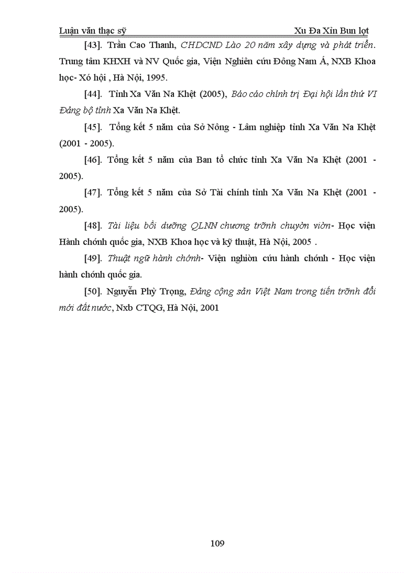 image for page Xây dựng đội ngũ cán bộ công chức quản lý nhà nước về kinh tế ở tỉnh xa văn na khệt của nước cộng hoà dân chủ nhân dân lào