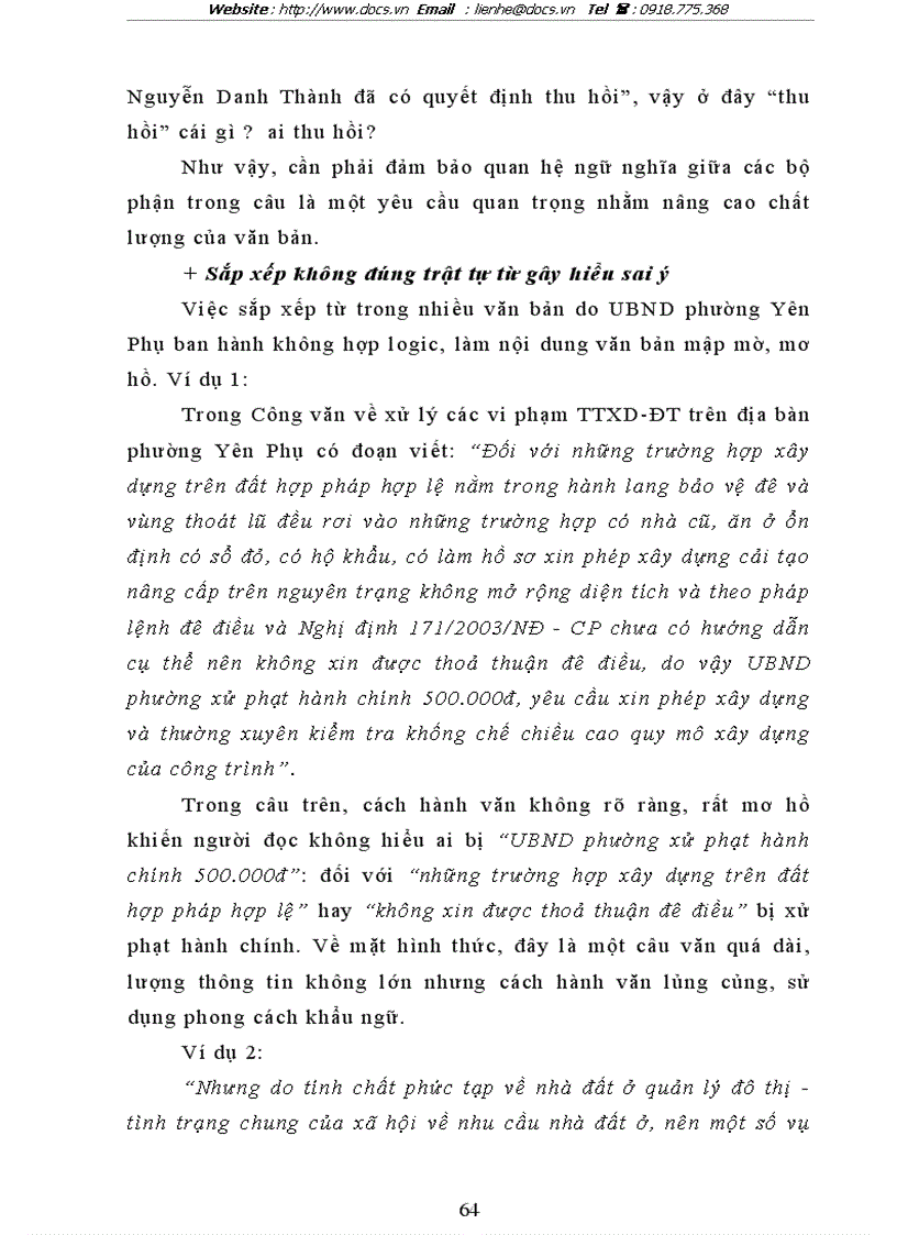 image for page Văn phong và ngôn ngữ văn bản quản lý nhà nước của Uỷ ban nhân dân phường Yên Phụ