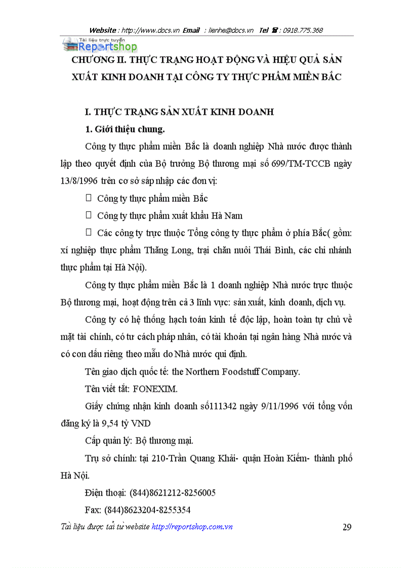 image for page Một số giải pháp nhằm nâng cao hiệu quả sản xuất kinh doanh tại Công ty Thực phẩm Miền Bắc