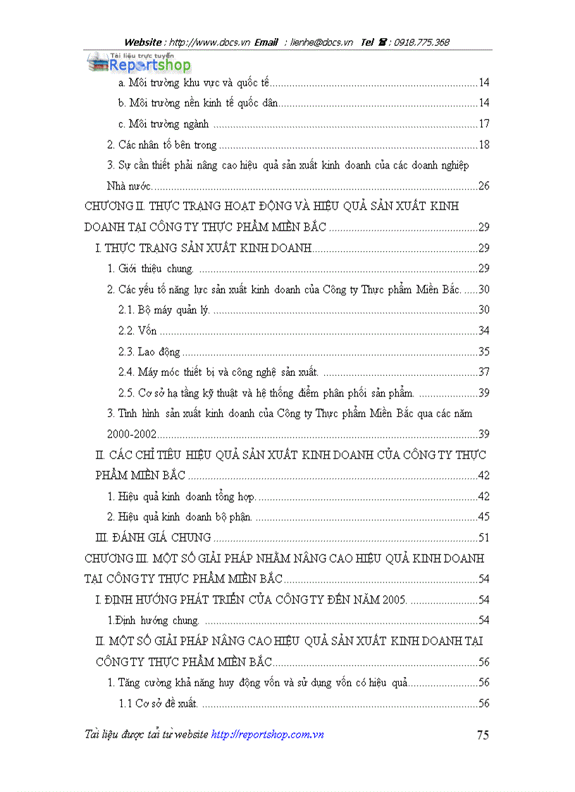 image for page Một số giải pháp nhằm nâng cao hiệu quả sản xuất kinh doanh tại Công ty Thực phẩm Miền Bắc