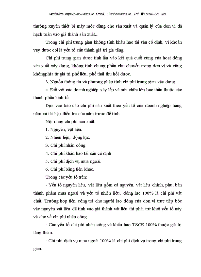 image for page Phương pháp luận tính toán các chỉ tiêu giá trị sản xuất chi phí trung gian giá trị tăng thêm ngành xây dựng