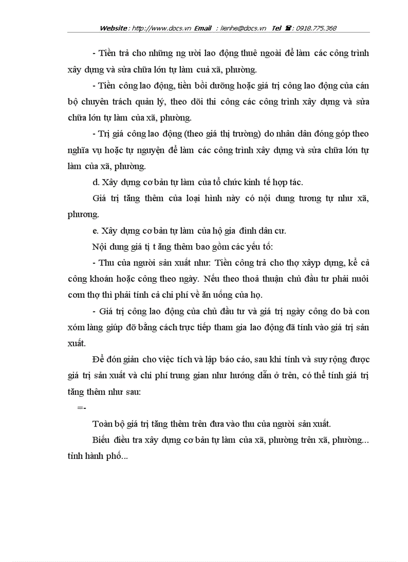 image for page Phương pháp luận tính toán các chỉ tiêu giá trị sản xuất chi phí trung gian giá trị tăng thêm ngành xây dựng