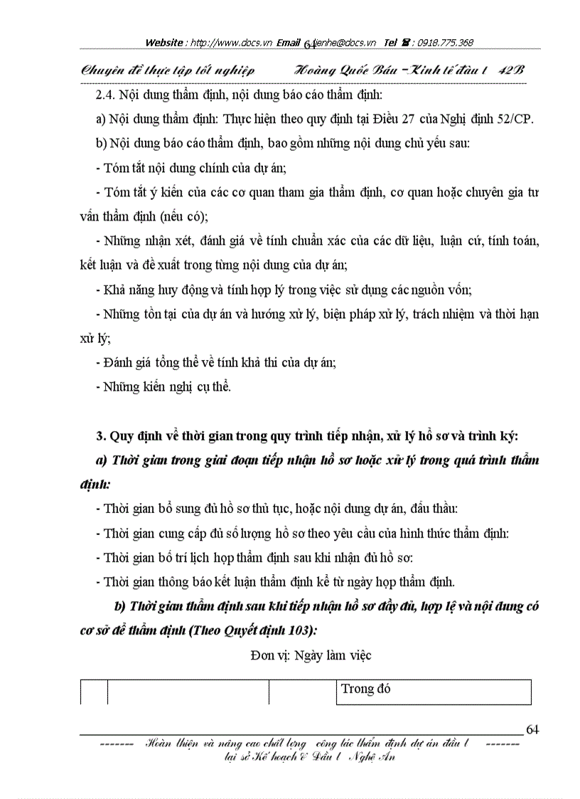 image for page Những mặt tồn tại và một số giải pháp kiến nghị nhằm hoàn thiện công tác thẩm định dự án đầu tư tại sở kế hoạch đầu tư nghệ an