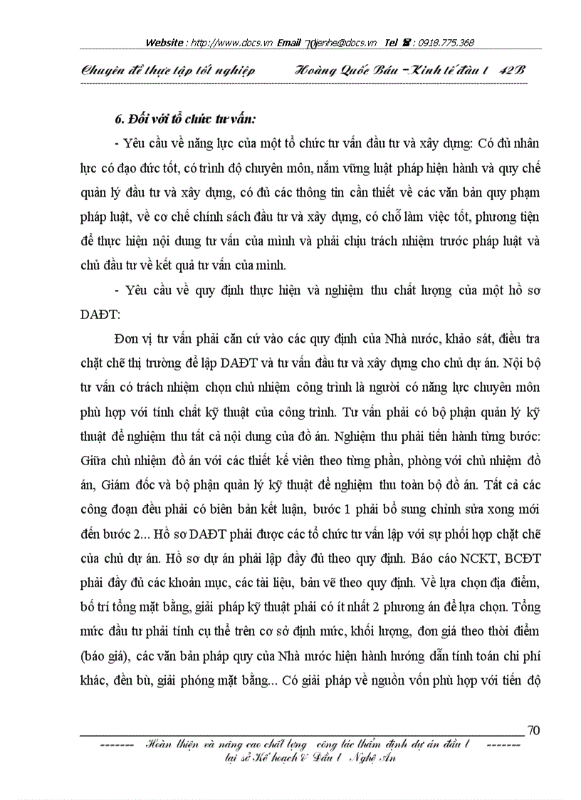image for page Những mặt tồn tại và một số giải pháp kiến nghị nhằm hoàn thiện công tác thẩm định dự án đầu tư tại sở kế hoạch đầu tư nghệ an
