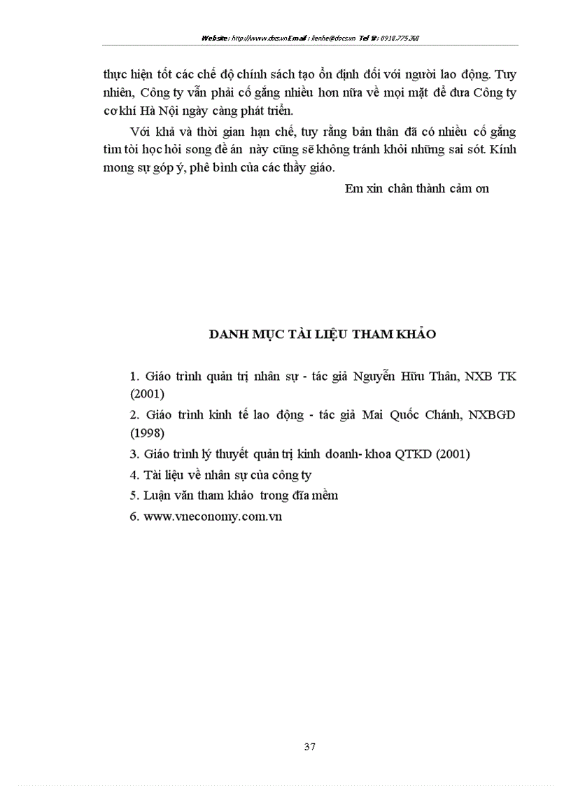 image for page Một số giải pháp nhằm nâng cao hiệu quả sử dụng nguồn nhân lực tại công ty cơ khí hà nội