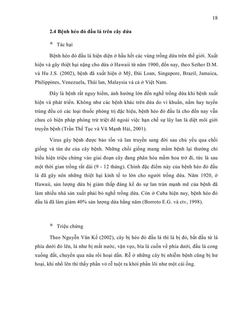 image for page XÂY DỰNG QUY TRÌNH PHÁT HIỆN VIRUS PMWaV 1 GÂY BỆNH HÉO ĐỎ ĐẦU LÁ Mealybug wilt TRÊN CÂY DỨA CAYENNE BẰNG PHƯƠNG PHÁP RT PCR