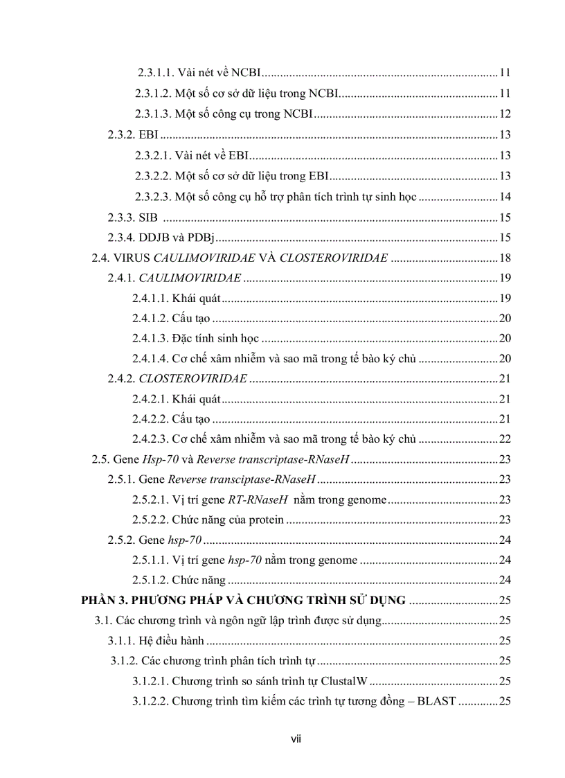 image for page XÂY DỰNG CƠ SỞ DỮ LIỆU HAI GENE HSP 70 và REVERSE TRANSCRIPTE RNaseH Ở MỘT SỐ LOÀI VIRUS THỰC VẬT