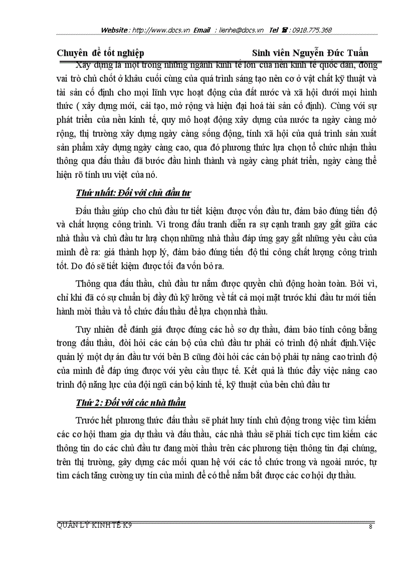 image for page Một số giải pháp nhằm nâng cao khả năng thắng thầu xây dựng ở Công ty xây lắp vật tư kỹ thuật Hà nội